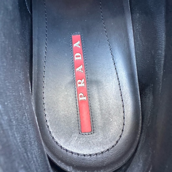 Prada Chelsea Chukka Boots Suede Navy Blue Mens 12. - Picture 10 of 12